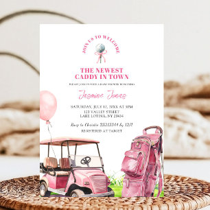 Golf Girl den nyaste caddie Baby Shower Inbjudningar