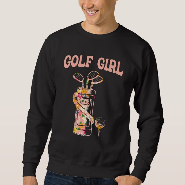 Golf Girl Golf Älskare Golfer Life Golfing Golf Pl Lång Ärmad Tröja (Framsida)