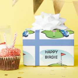Golf Glad Birdie Tecknad Festsaker / Glansigt Presentpapper
