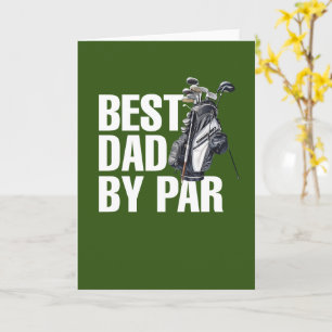 Golf Glad fadersdag bästa pappa på par Kort
