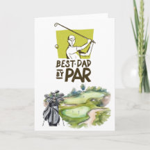 Golf Glad fars dag bästa pappa med par