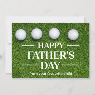 Golf Glad fars dag för golfspelare på grönt gräs Julkort