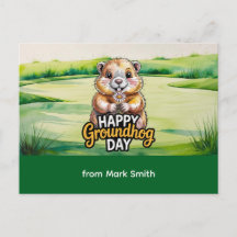Golf Glad Groundhog Day för golfare