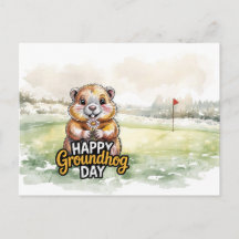 Golf Glad Groundhog Day för golfare