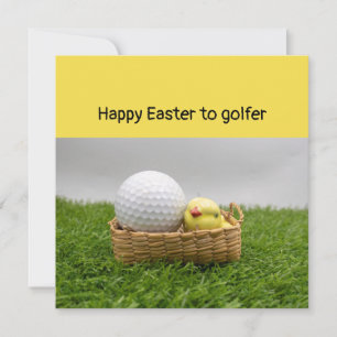 Golf Glad påsk till golfer med golf boll & ägg