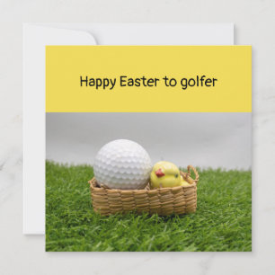 Golf-Glad påsk till golfer med golfplattor av boll Julkort