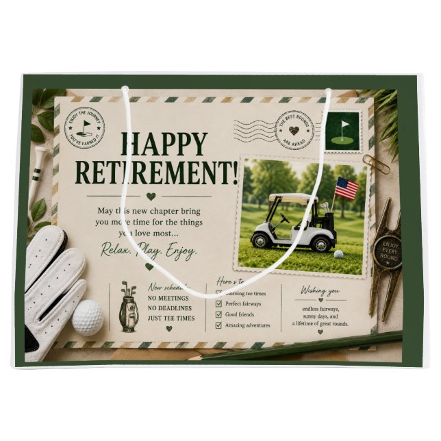 Golf Glad pension postkort tema (Framsidan)