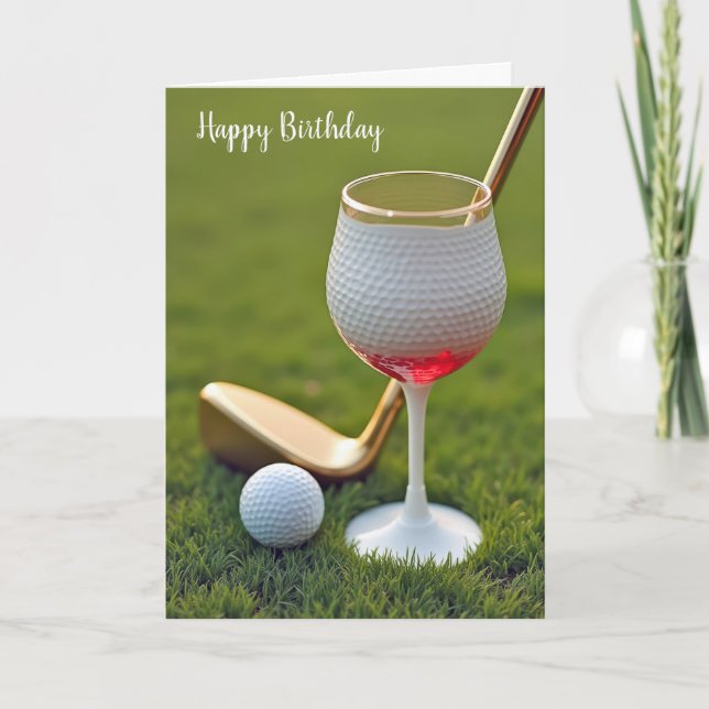 Golf-glas från Boll Vin med Guld Kort (Framsida)