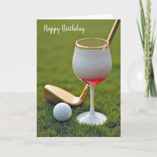 Golf-glas från Boll Vin med Guld Kort