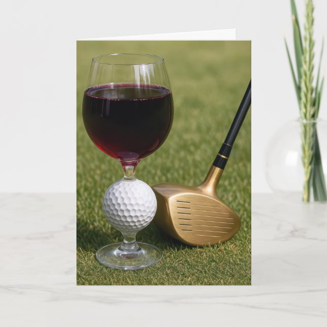 Golf-glas från Boll Vin med Guld Kort (Framsida)