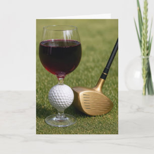 Golf-glas från Boll Vin med Guld Kort