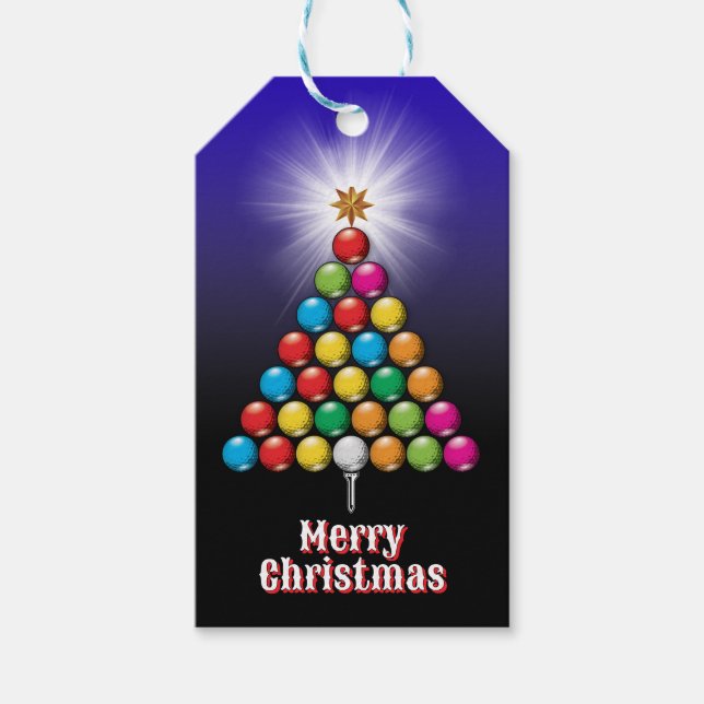 Golf God Jul-Firande Design Presentetikett (Framsidan)