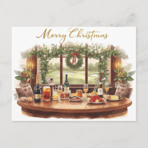 Golf God Jul från Golfklubbens klubbhus Helg Vykort