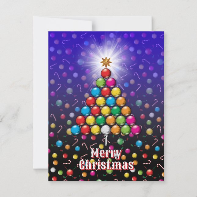 Golf God Jul-Holiday Design Julkort (Framsida)