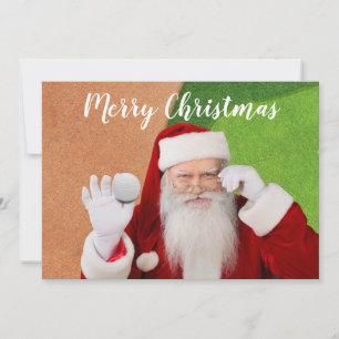 Golf God jul-kort till golfer Jultomten Julkort