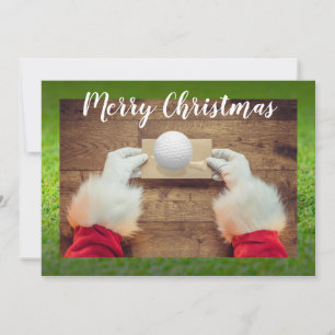 Golf God jul-kort till golfer Jultomten Julkort