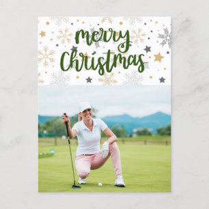 Golf God jul med eget foto-Helgdag C Helg Vykort
