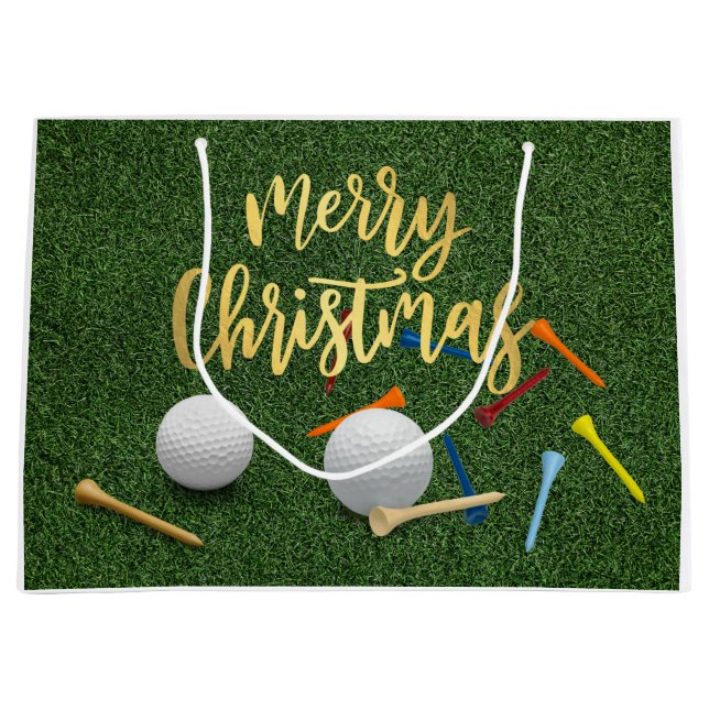 Golf God jul med golf boll och T (Framsidan)