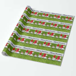 Golf God jul med golf boll Santa Hat Presentpapper