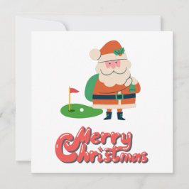 Golf God jul med jultomat golfbana