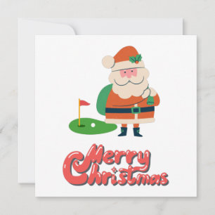 Golf God jul med jultomat golfbana