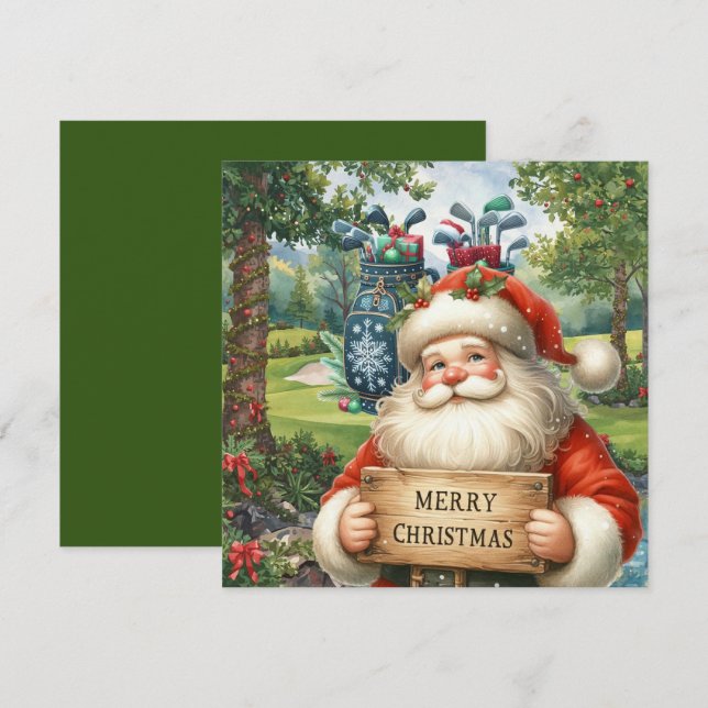 Golf God jul med Jultomten (Fram/baksida)
