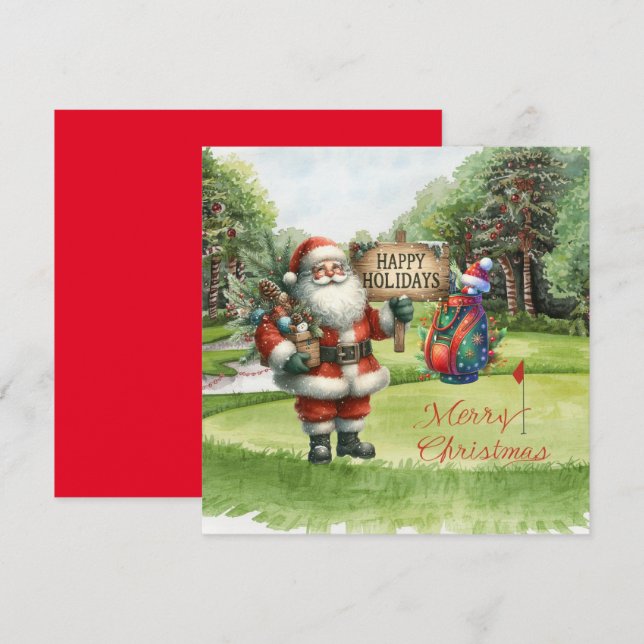Golf God jul med Jultomten (Fram/baksida)
