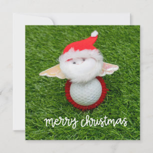 Golf God jul med Jultomten för golfer