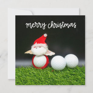 Golf God jul med Jultomten för golfer