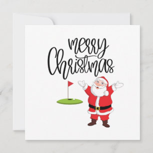 Golf God jul med Jultomten i flagga