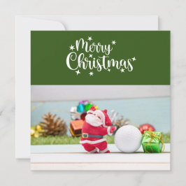 Golf God jul med Jultomten Julkort