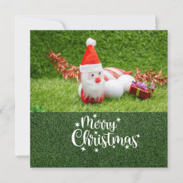 Golf God jul med Jultomten Julkort