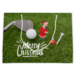 Golf God jul med Jultomten på grönt 