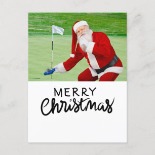 Golf God jul med Jultomten på Grönt Helg Vykort