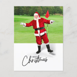 Golf God jul med Jultomten på Grönt Helg Vykort