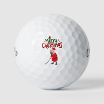Golf God jul med Jultomten till golfer