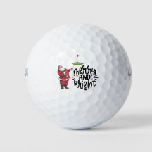 Golf God jul med Jultomten vid flagga Gol