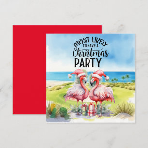 Golf God jul med Santa Flamingo