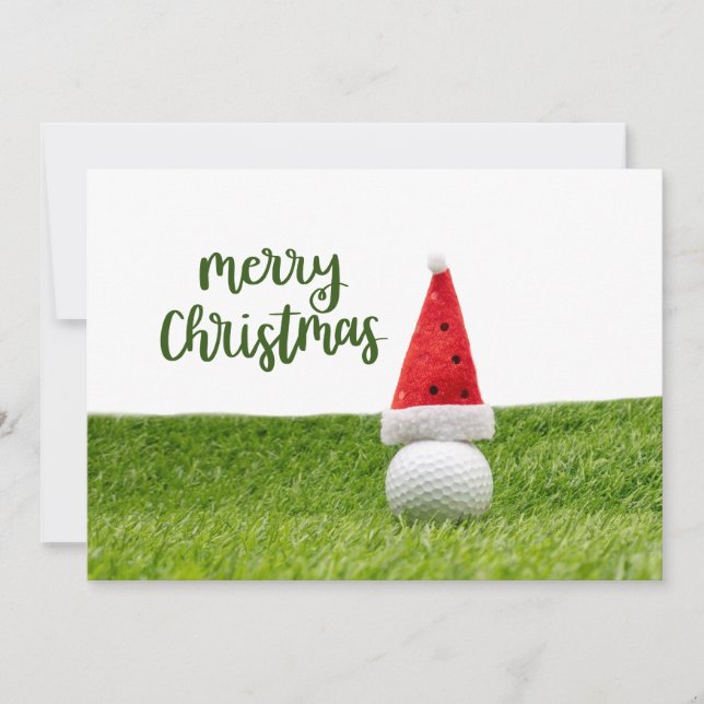 Golf God jul till Golfer Julkort (Framsida)
