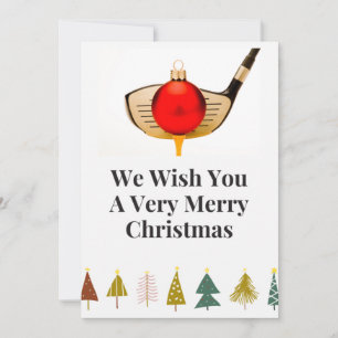 Golf God jul till Golfer med ornament Julkort