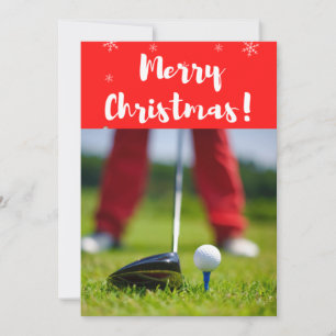 Golf God jul to Golfer Golfing on grönt Julkort