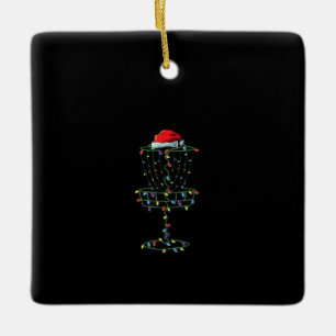 Golf Golf Basket Santa Disk Golf Frisbee Golfer Julgransprydnad Keramik