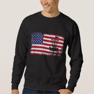 golf-golf för amerikanska flagga-skivor i USA flag Lång Ärmad Tröja