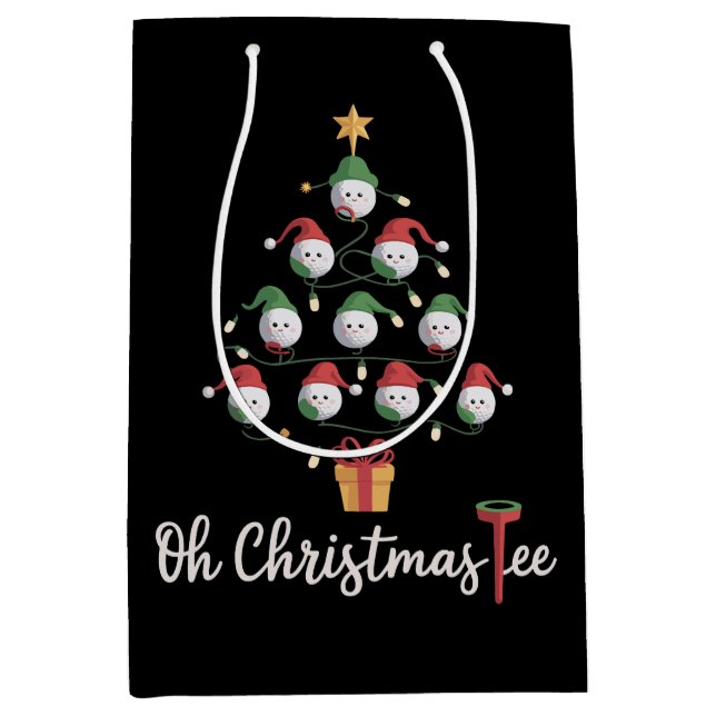 Golf Golfare Rollig Golfande Glad Jul Tee (Framsidan)