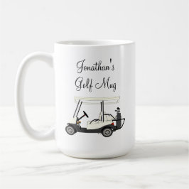 Golf Golfer Cart Personlig Coffee Beer Kopp Mugg