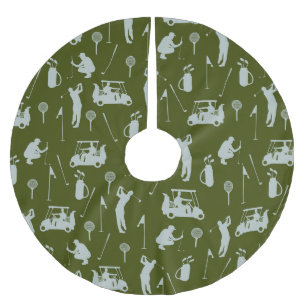 Golf Golfer Golfing Cart-väska Julgransmatta Borstad Polyester