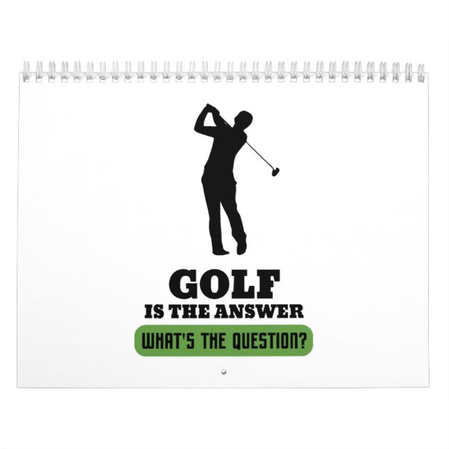 Golf Golfer Golfing Golfing Golf boll Golf-kurs Kalender (Omslag)