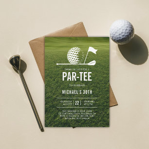 Golf Golfer Golfing Minimalist Manar 30års födelse Inbjudningar