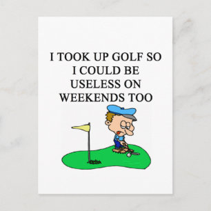 GOLF golfer-skämt Vykort