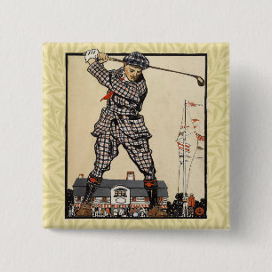 Golf Golfer Vintage Antique Golfing Knapp